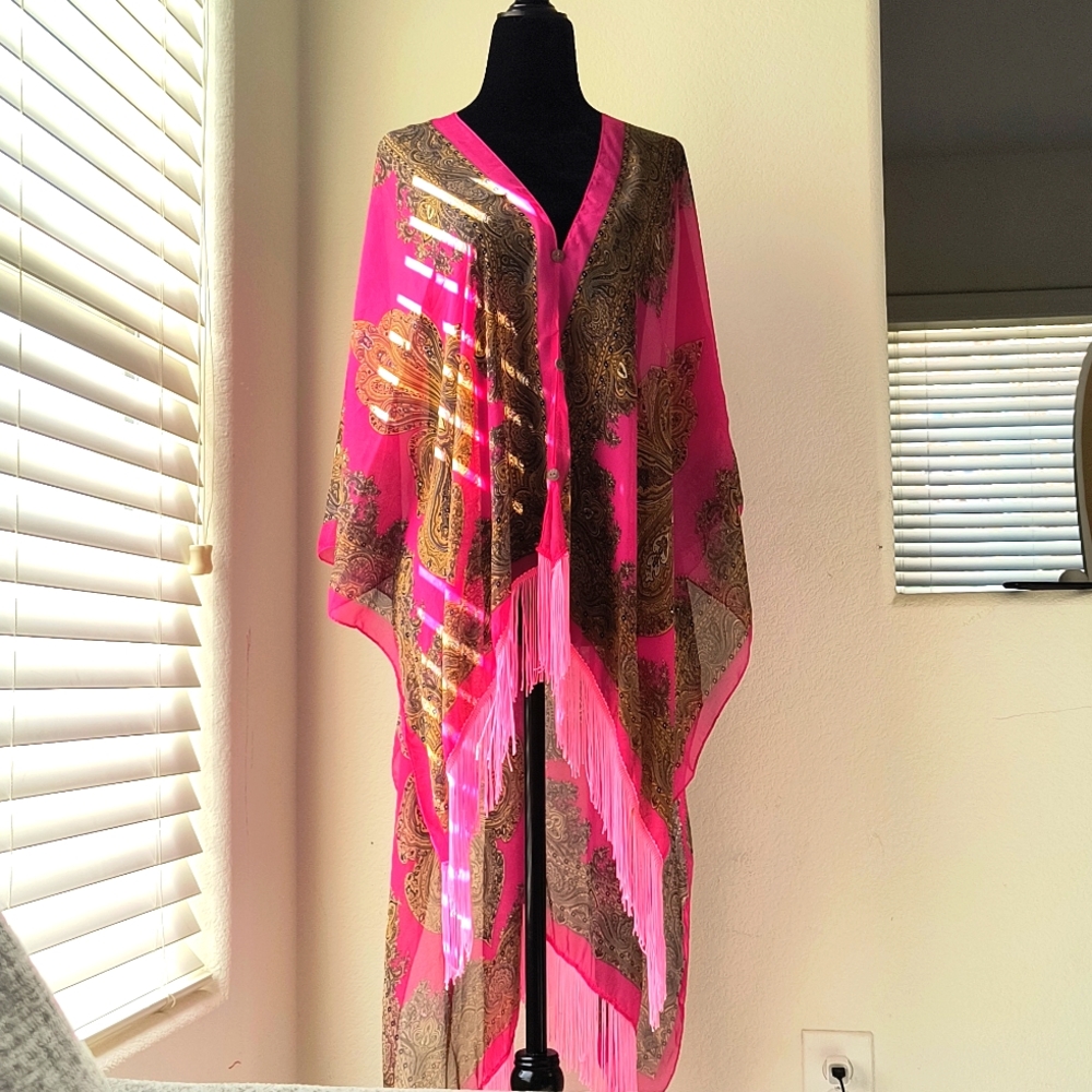 Pink and gold toga dress size small